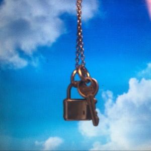 Lock and key necklace:) homemade by me!